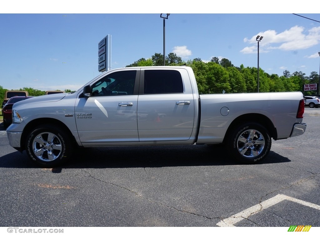 2018 1500 Big Horn Crew Cab - Bright Silver Metallic / Black/Diesel Gray photo #4