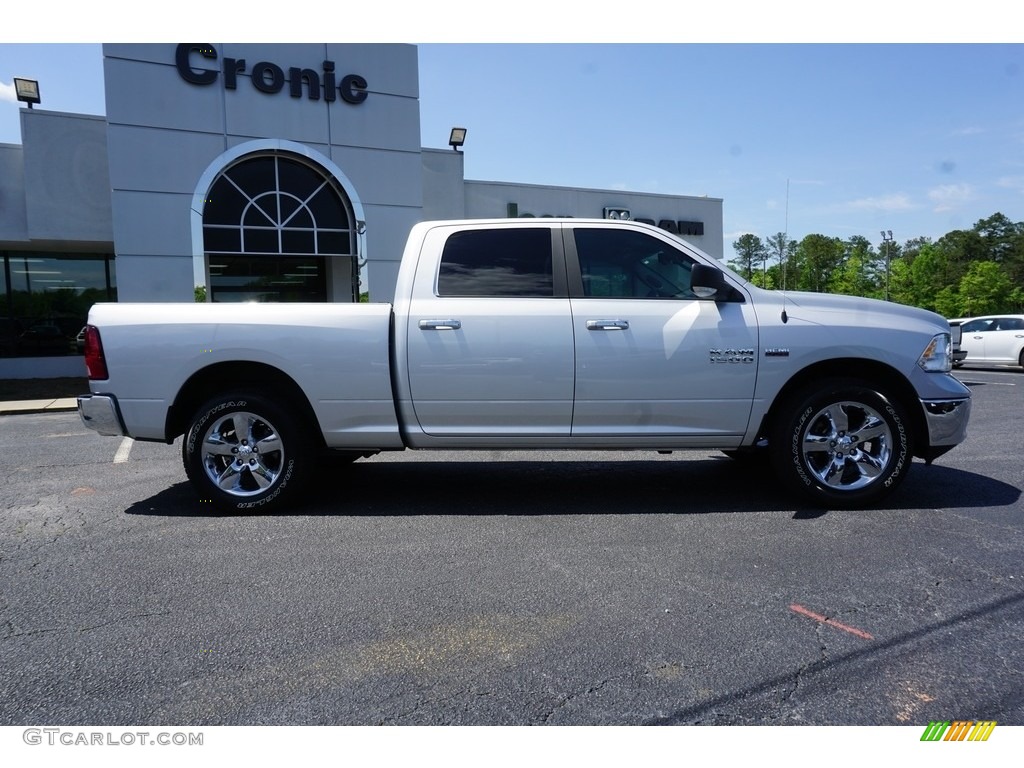 2018 1500 Big Horn Crew Cab - Bright Silver Metallic / Black/Diesel Gray photo #14