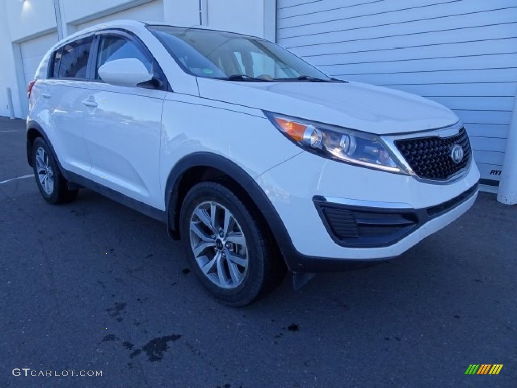 2014 Sportage LX - Clear White / Black photo #1