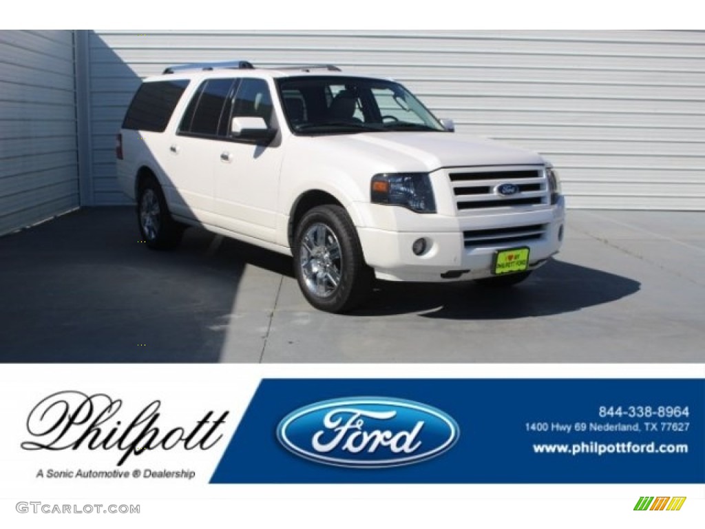 2010 Expedition EL Limited - White Platinum Tri-Coat Metallic / Stone photo #1