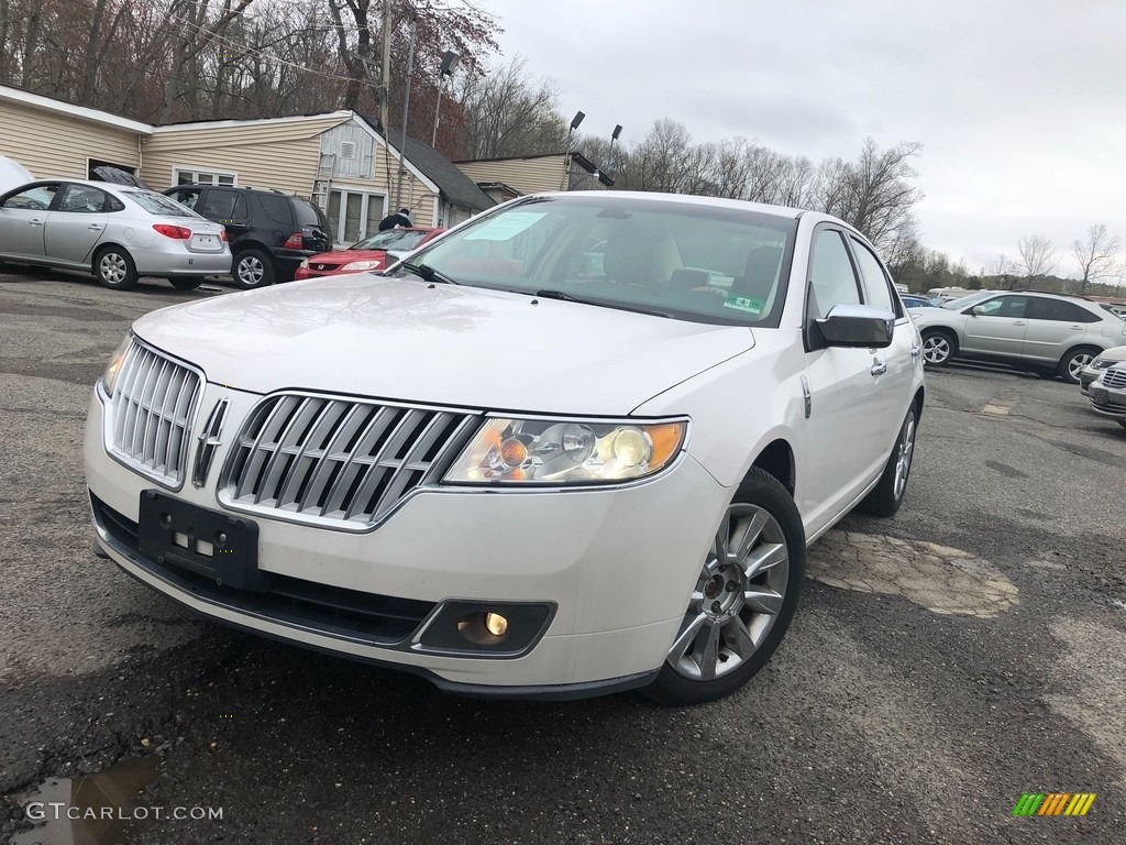 2010 MKZ AWD - White Platinum Tri-Coat / Light Camel photo #1
