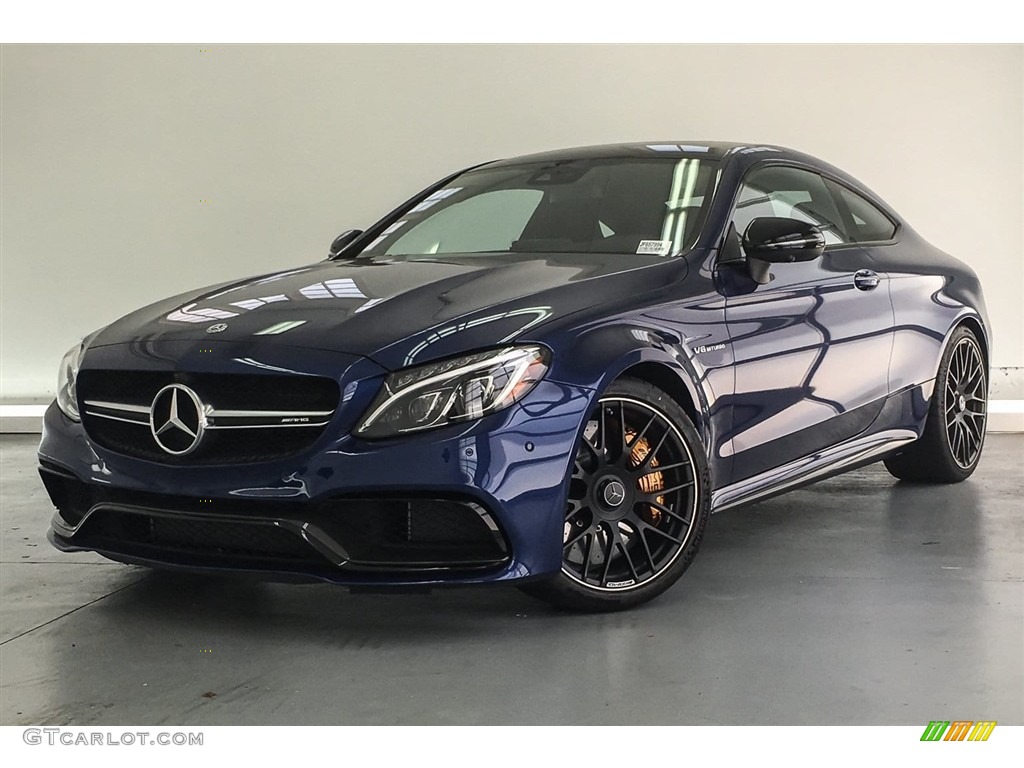 2018 C 63 S AMG Coupe - Brilliant Blue Metallic / Platinum White Pearl/Black photo #14