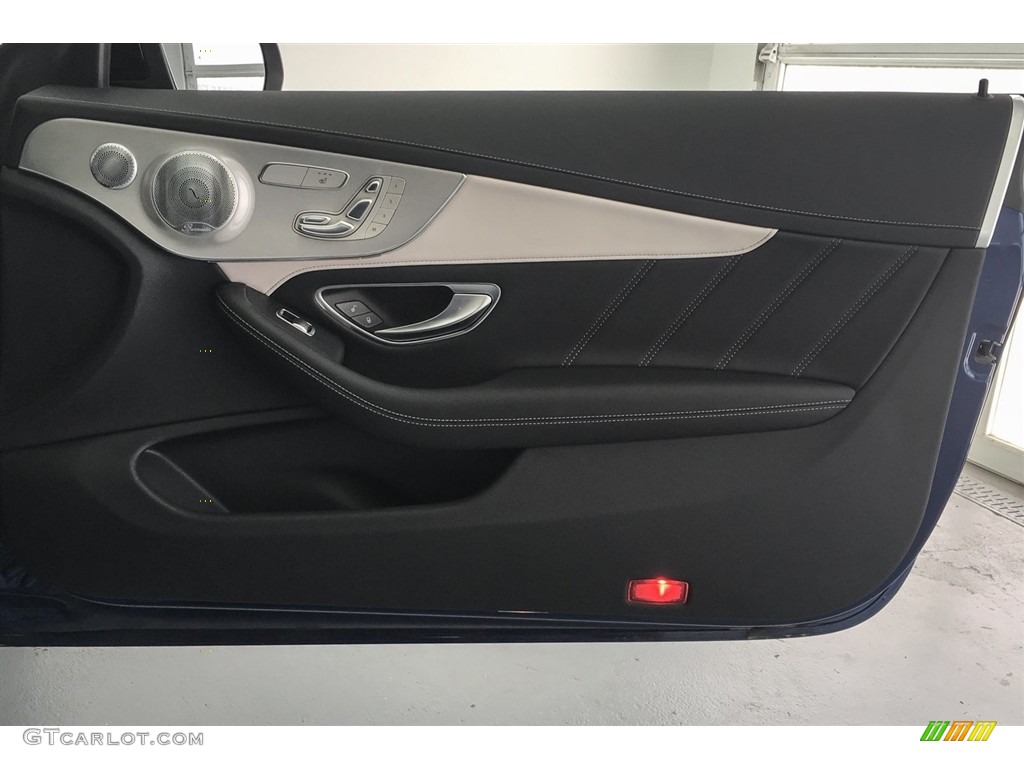 2018 Mercedes-Benz C 63 S AMG Coupe Platinum White Pearl/Black Door Panel Photo #126891342