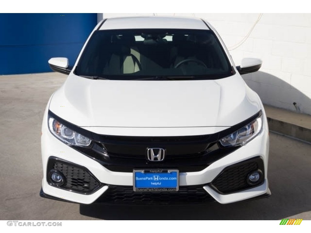 2018 Civic Sport Hatchback - White Orchid Pearl / Black photo #3