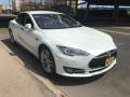 2014 Pearl White Tesla Model S   photo #2