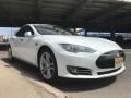 2014 Pearl White Tesla Model S   photo #4