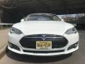 2014 Pearl White Tesla Model S   photo #6