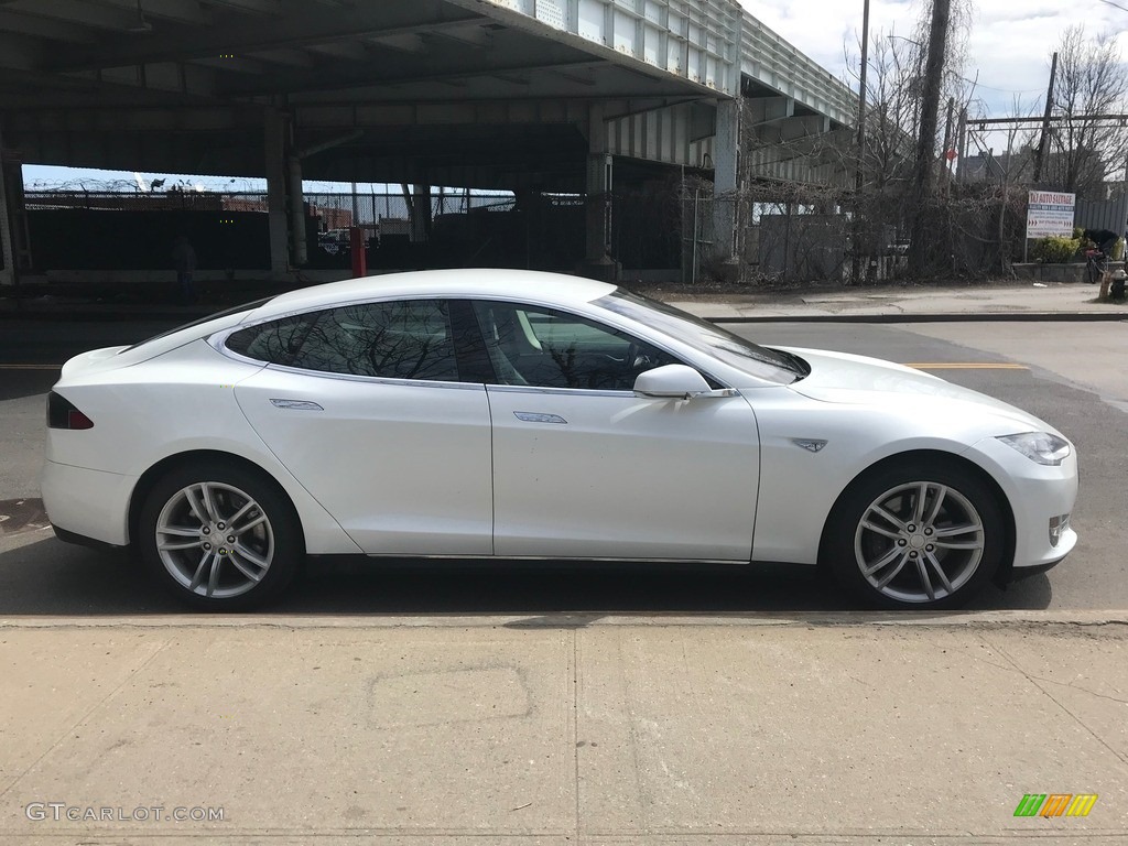 Pearl White 2014 Tesla Model S Standard Model S Model Exterior Photo #126898026
