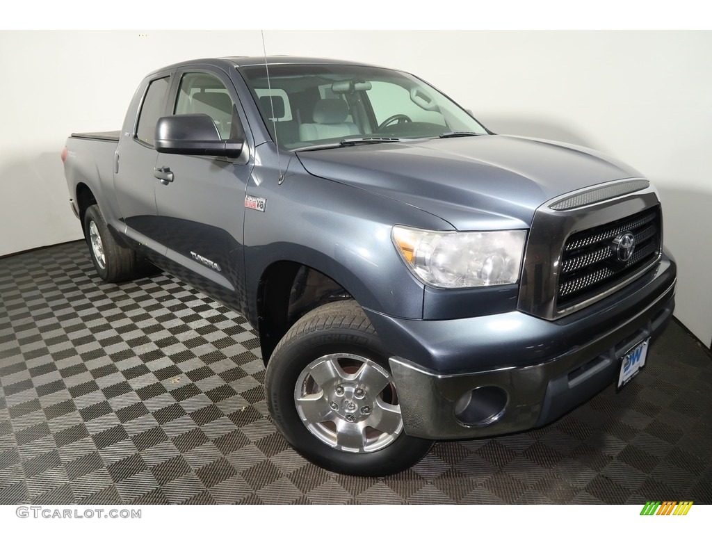 2009 Tundra SR5 Double Cab 4x4 - Slate Gray Metallic / Graphite Gray photo #4