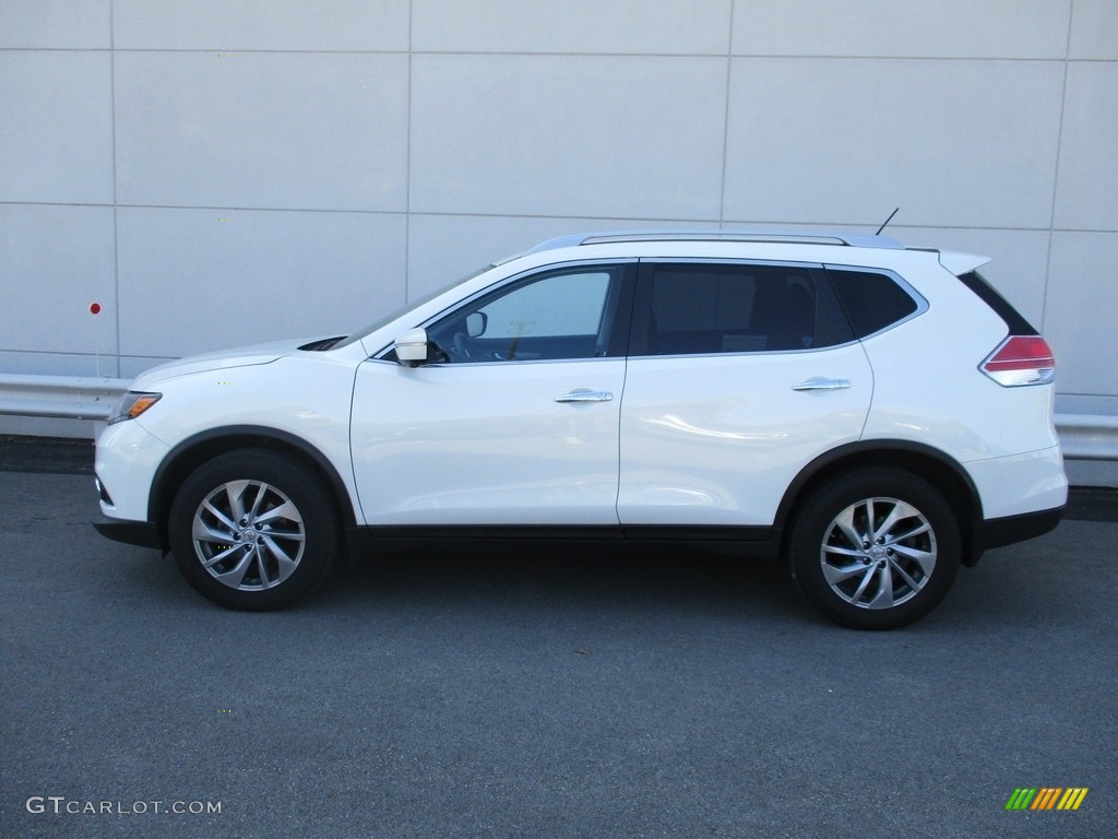 2014 Rogue S AWD - Moonlight White / Almond photo #2