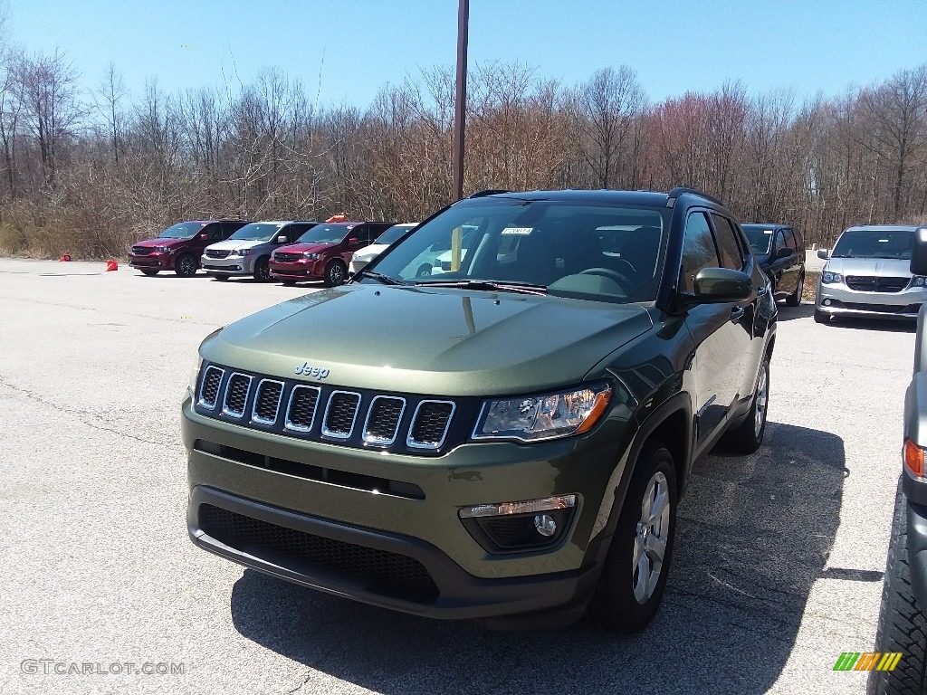 2018 Compass Latitude 4x4 - Olive Green Pearl / Black photo #1