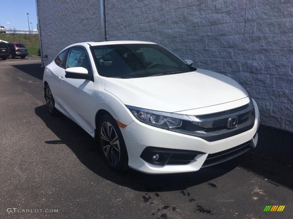 2018 Civic EX-T Coupe - White Orchid Pearl / Black photo #1