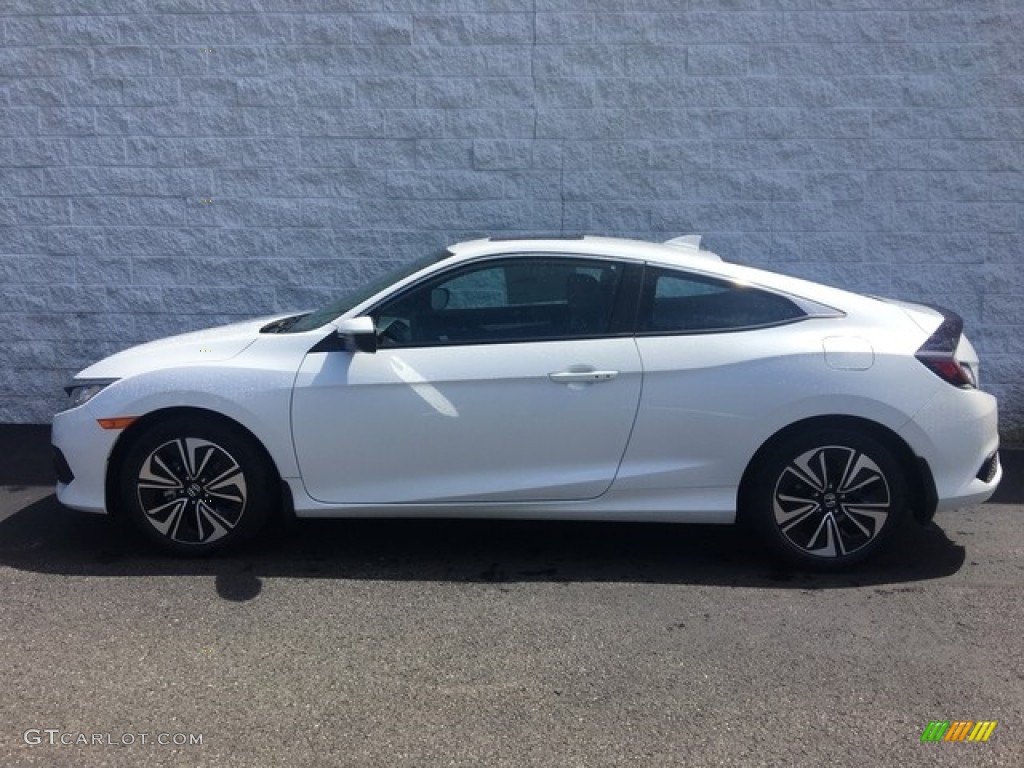 2018 Civic EX-T Coupe - White Orchid Pearl / Black photo #7