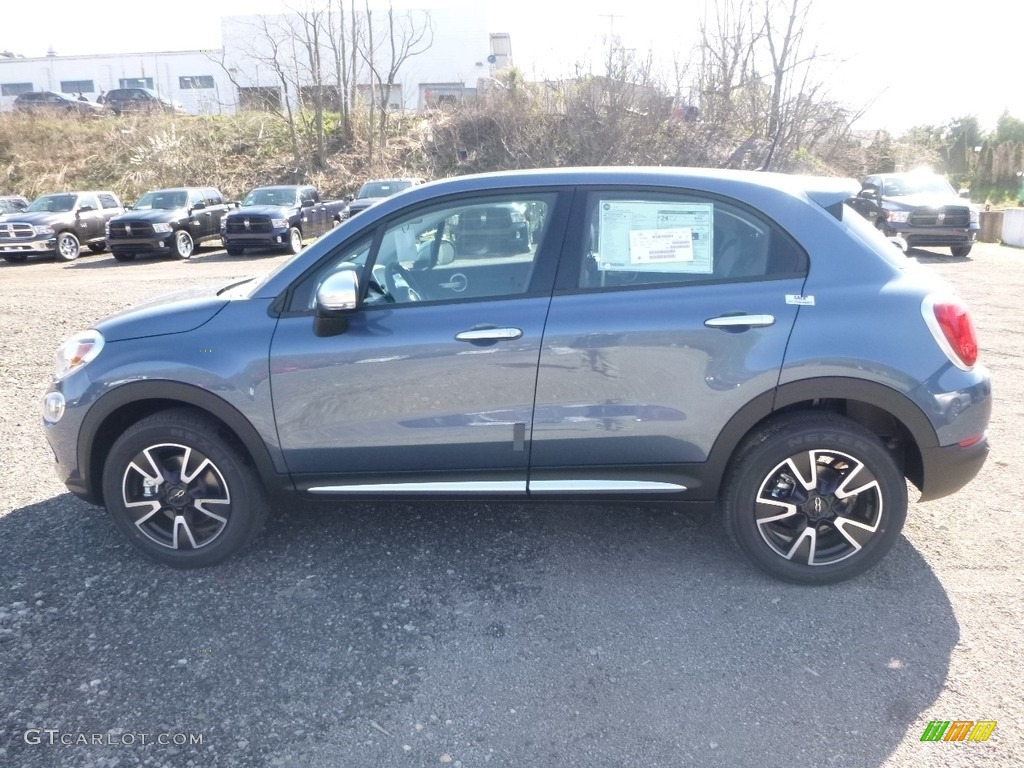 2018 500X Pop AWD - Blue Sky Metallic / Black photo #2