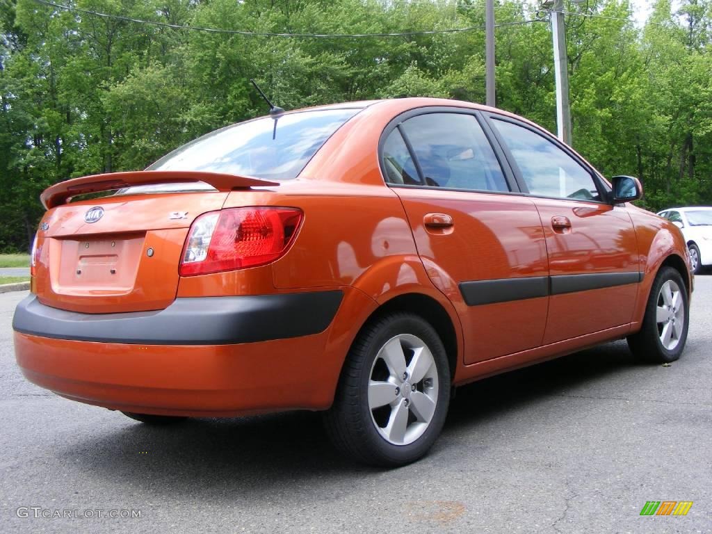 2008 Rio LX Sedan - Sunset Orange / Gray photo #3