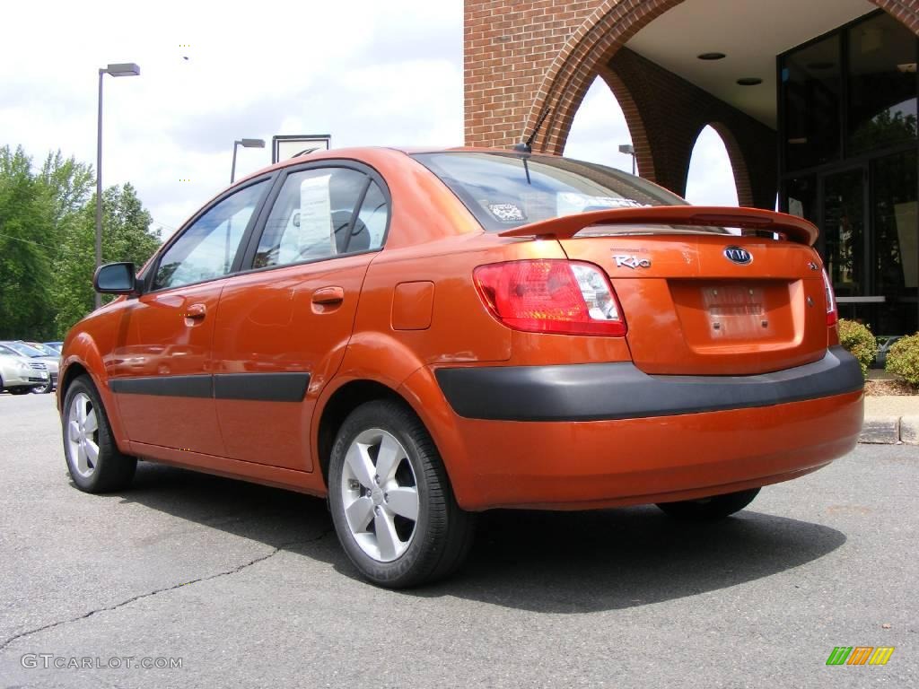 2008 Rio LX Sedan - Sunset Orange / Gray photo #4