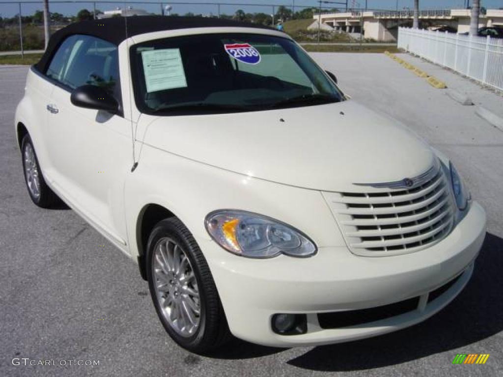 2008 PT Cruiser Touring Convertible - Stone White / Pastel Slate Gray photo #1