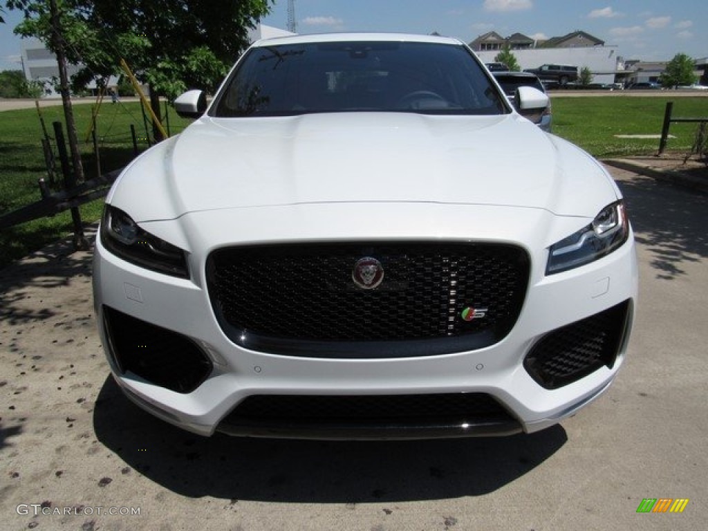 2018 F-PACE S AWD - Yulong White Metallic / Ebony/Pimento photo #9