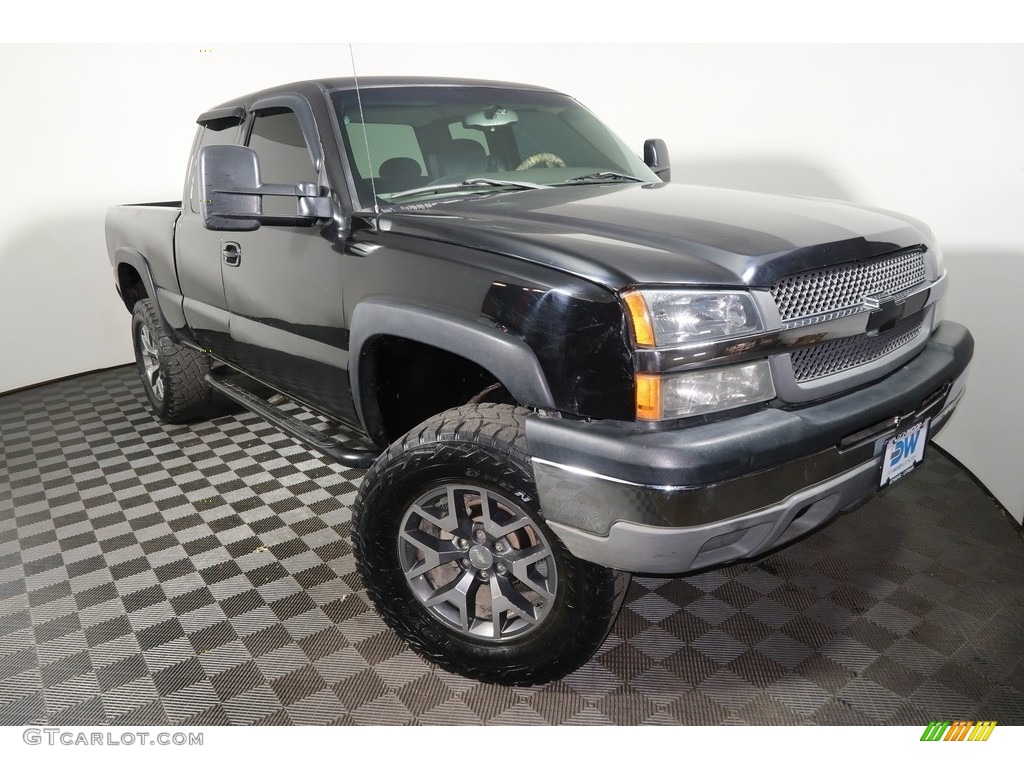 2003 Silverado 1500 LS Extended Cab 4x4 - Dark Gray Metallic / Dark Charcoal photo #2