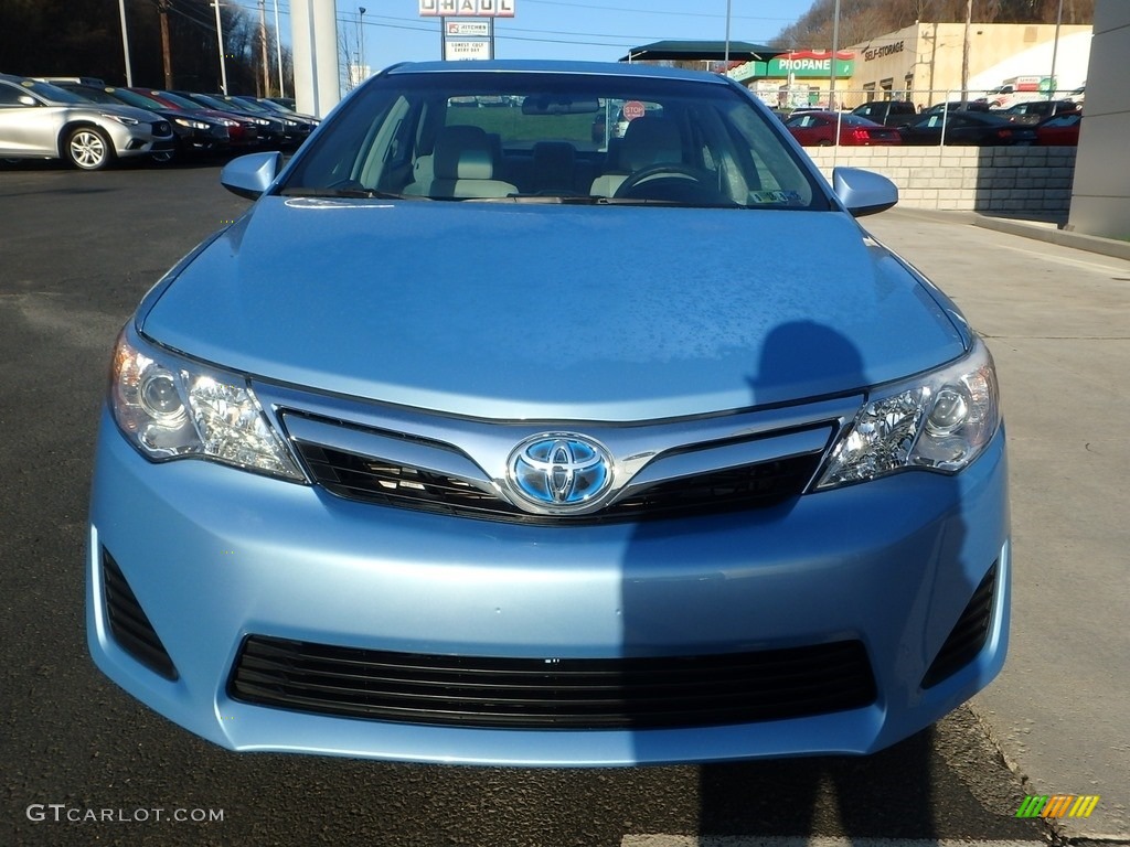 2012 Camry Hybrid LE - Clearwater Blue Metallic / Light Gray photo #7