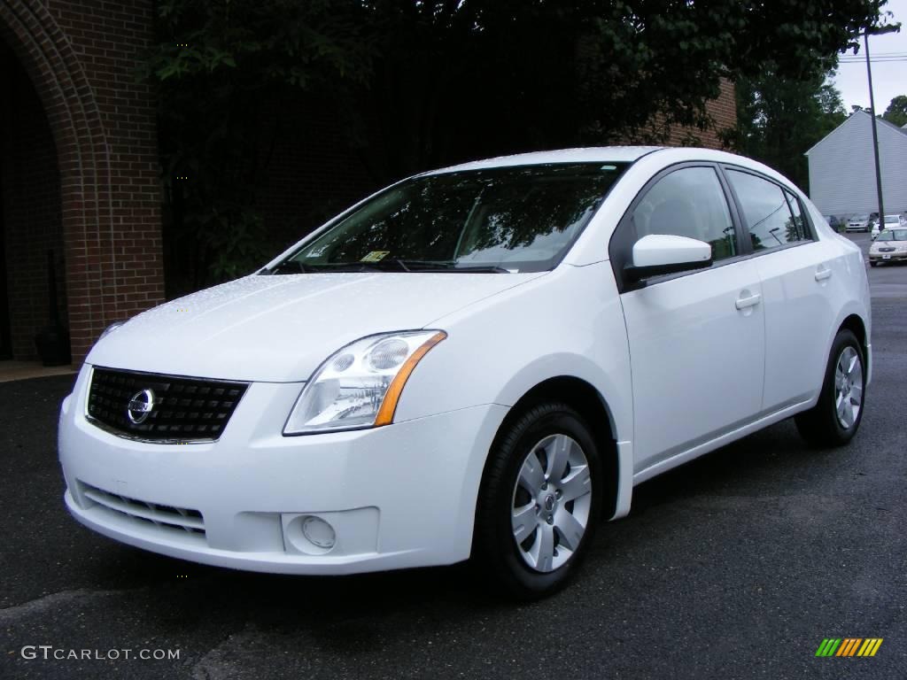 2008 Sentra 2.0 - Fresh Powder White / Beige photo #1