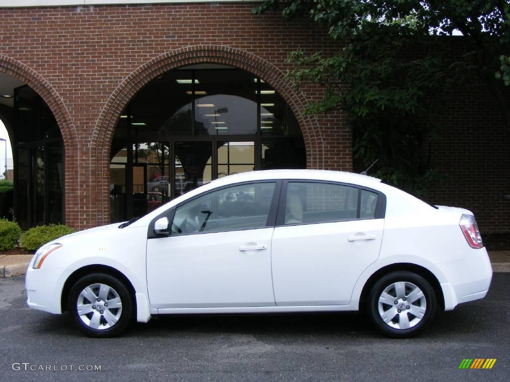 2008 Sentra 2.0 - Fresh Powder White / Beige photo #17