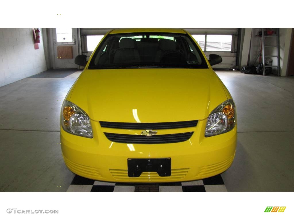 2008 Cobalt LS Coupe - Rally Yellow / Gray photo #4