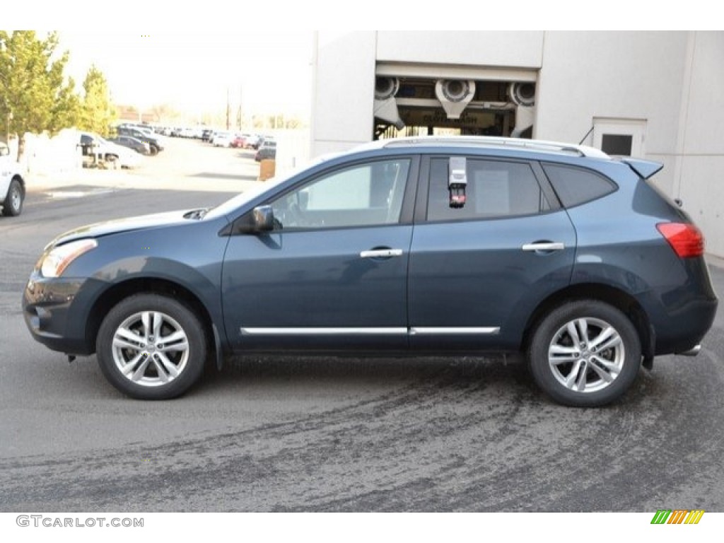 2012 Rogue SV AWD - Graphite Blue / Gray photo #4