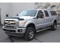 2011 Ingot Silver Metallic Ford F350 Super Duty Lariat Crew Cab 4x4  photo #3