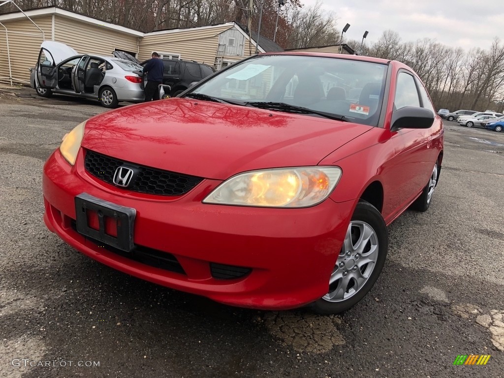 2005 Civic LX Coupe - Rallye Red / Black photo #1