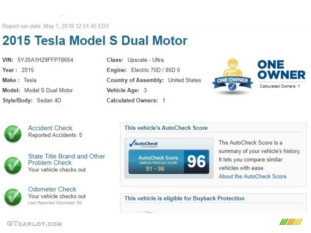 2015 Model S 85D - Deep Blue Metallic / Tan photo #2