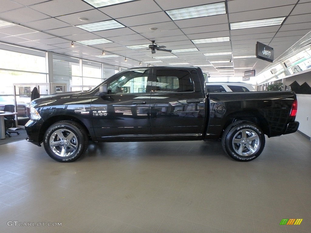 2018 1500 Express Crew Cab 4x4 - Brilliant Black Crystal Pearl / Black/Diesel Gray photo #2
