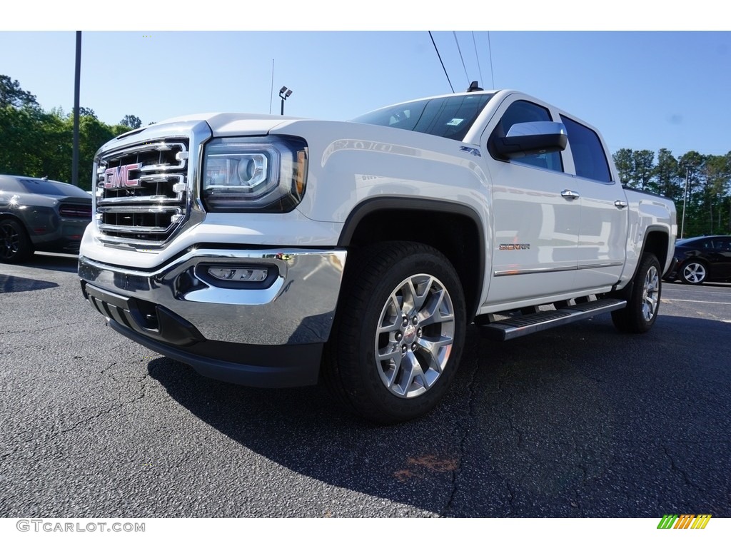 2017 Sierra 1500 SLT Crew Cab 4WD - Summit White / Cocoa/­Dune photo #3