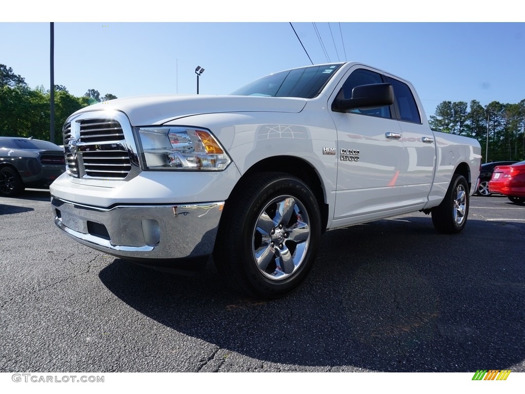 2014 1500 Big Horn Quad Cab - Bright White / Black/Diesel Gray photo #3