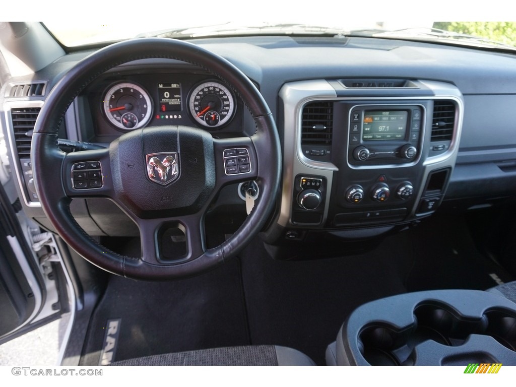 2014 1500 Big Horn Quad Cab - Bright White / Black/Diesel Gray photo #6