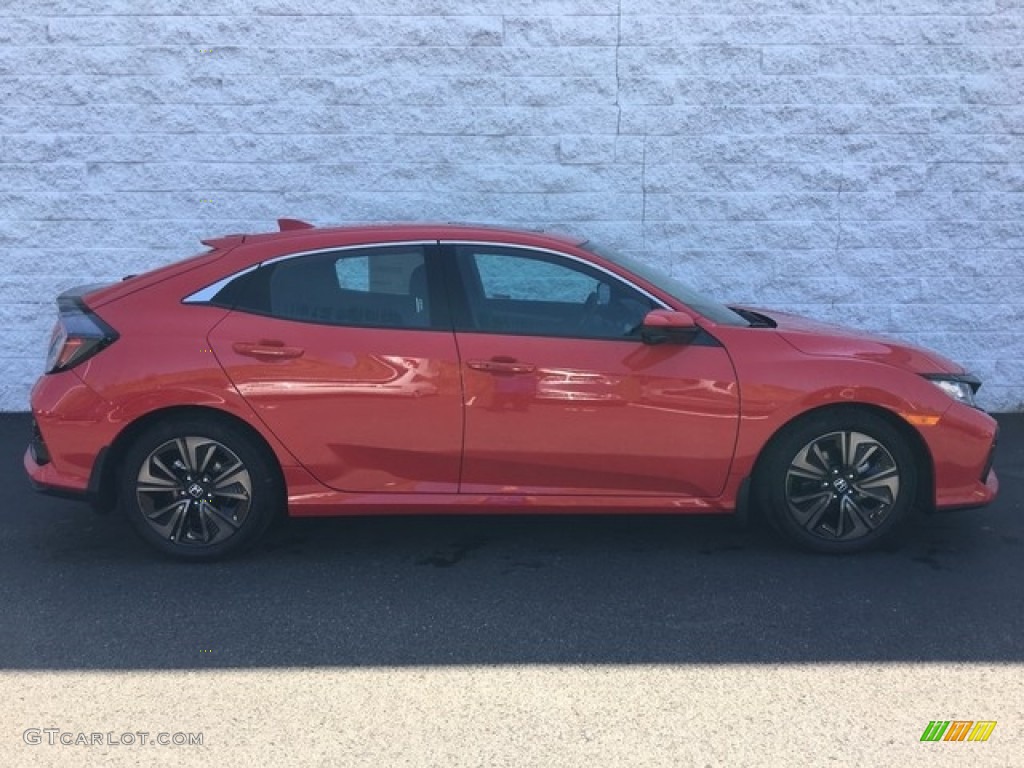 2018 Civic EX Hatchback - Rallye Red / Black photo #3