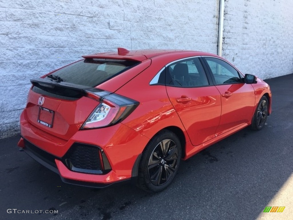 2018 Civic EX Hatchback - Rallye Red / Black photo #4