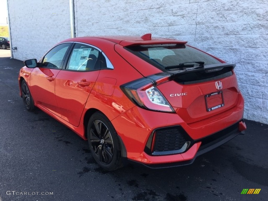 2018 Civic EX Hatchback - Rallye Red / Black photo #6