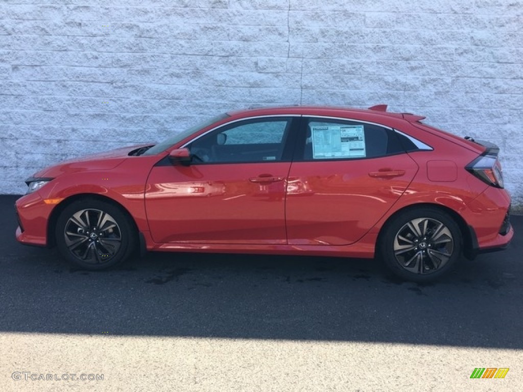 2018 Civic EX Hatchback - Rallye Red / Black photo #7