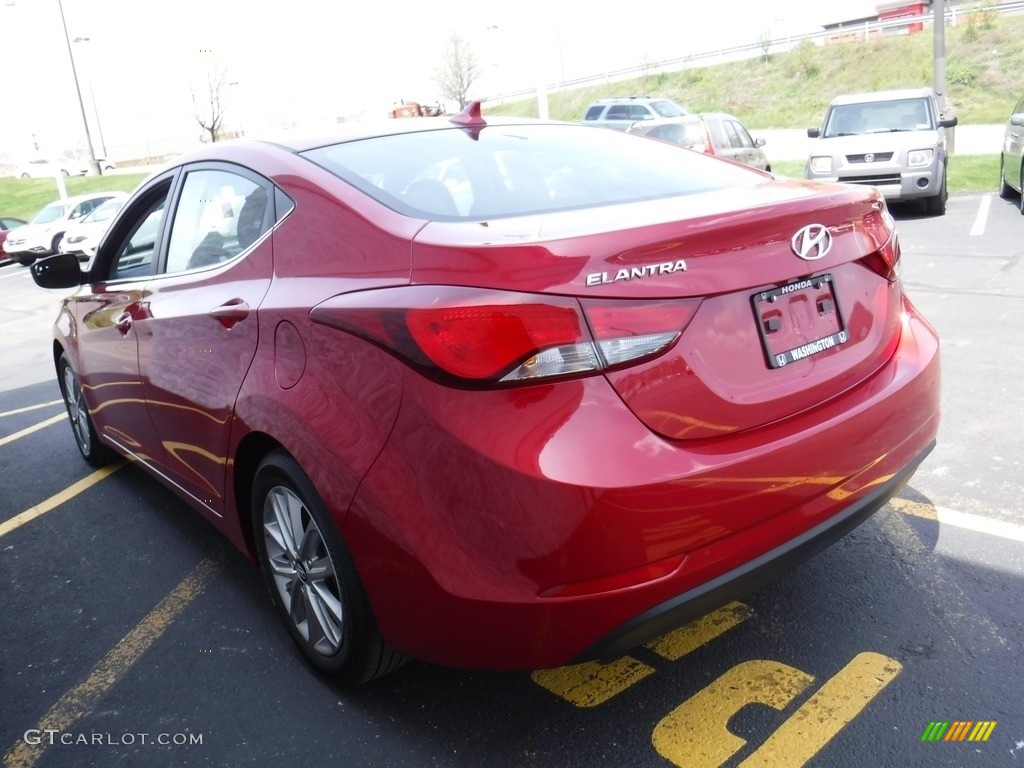 2015 Elantra SE Sedan - Geranium Red / Black photo #7
