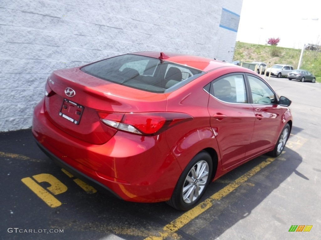2015 Elantra SE Sedan - Geranium Red / Black photo #9