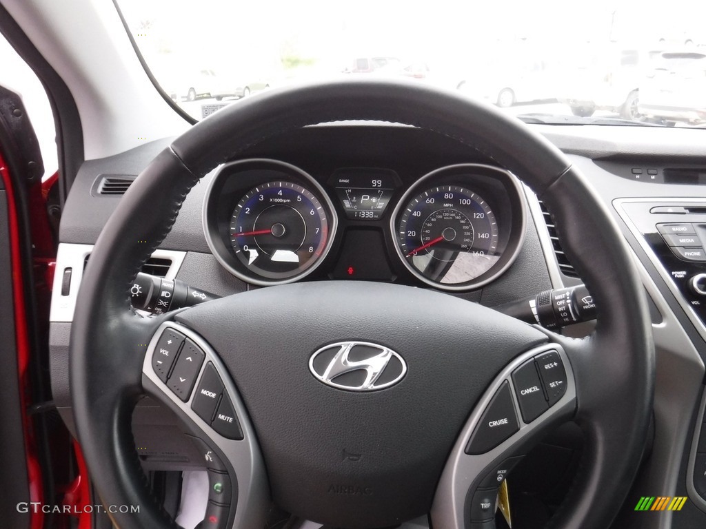 2015 Elantra SE Sedan - Geranium Red / Black photo #19