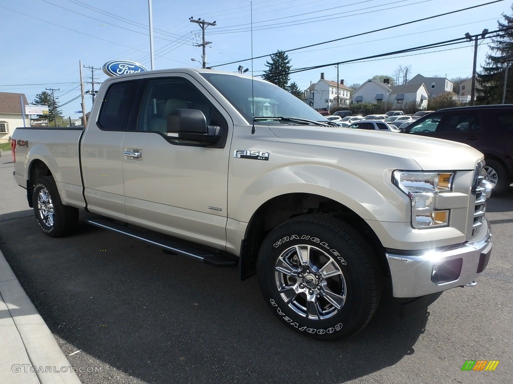 2017 F150 XLT SuperCab 4x4 - White Gold / Light Camel photo #3