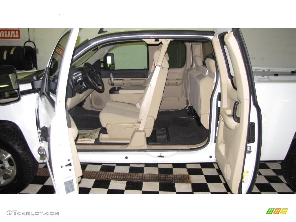2008 Silverado 1500 LT Extended Cab 4x4 - Summit White / Light Cashmere/Ebony Accents photo #14