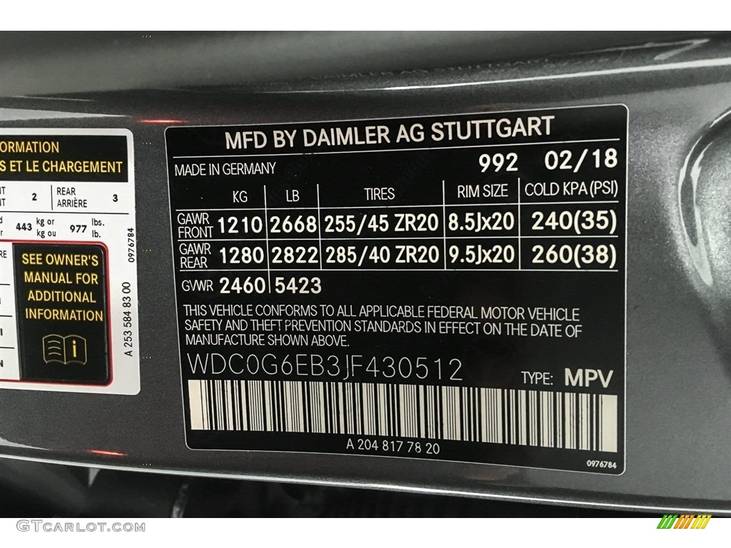 2018 GLC AMG 43 4Matic - Selenite Grey Metallic / designo Black photo #23