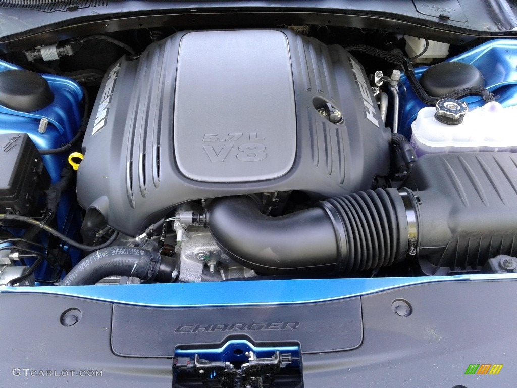 2018 Dodge Charger R/T 5.7 Liter HEMI OHV 16-Valve VVT MDS V8 Engine Photo #126952772