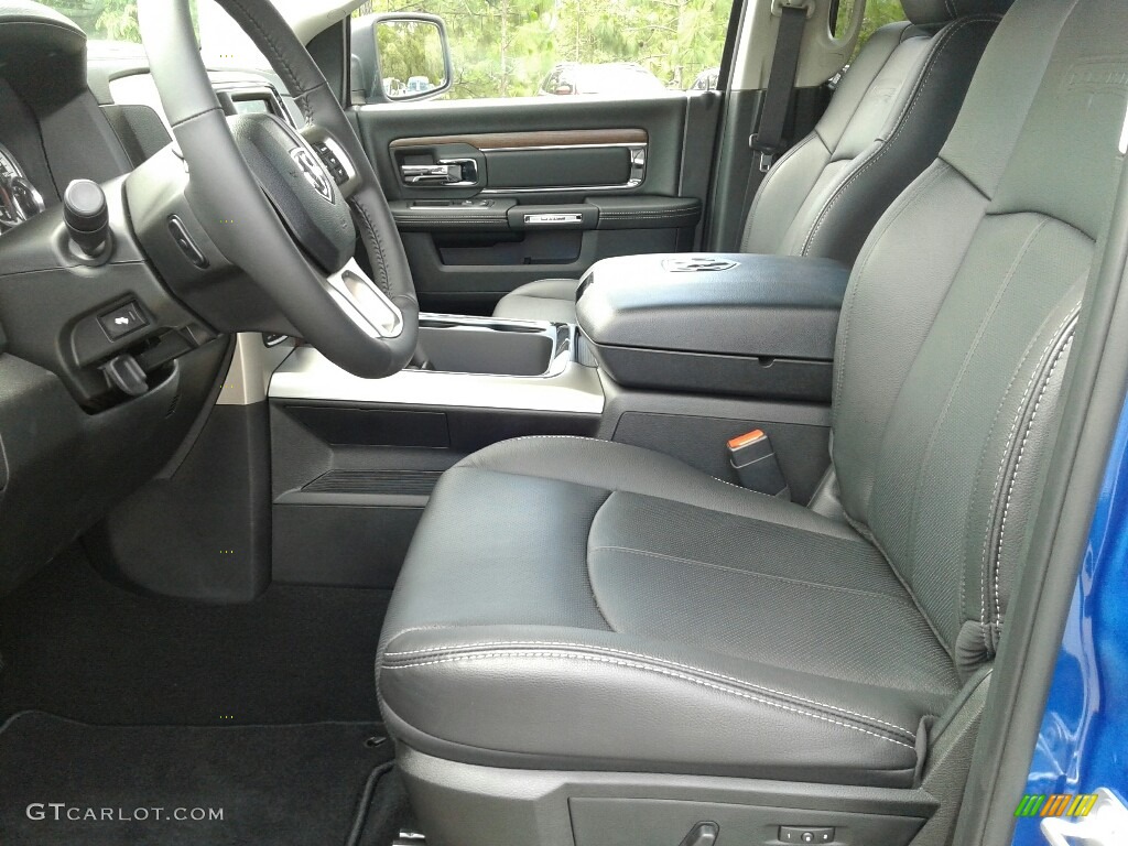 Black Interior 2018 Ram 1500 Laramie Crew Cab 4x4 Photo #126953288