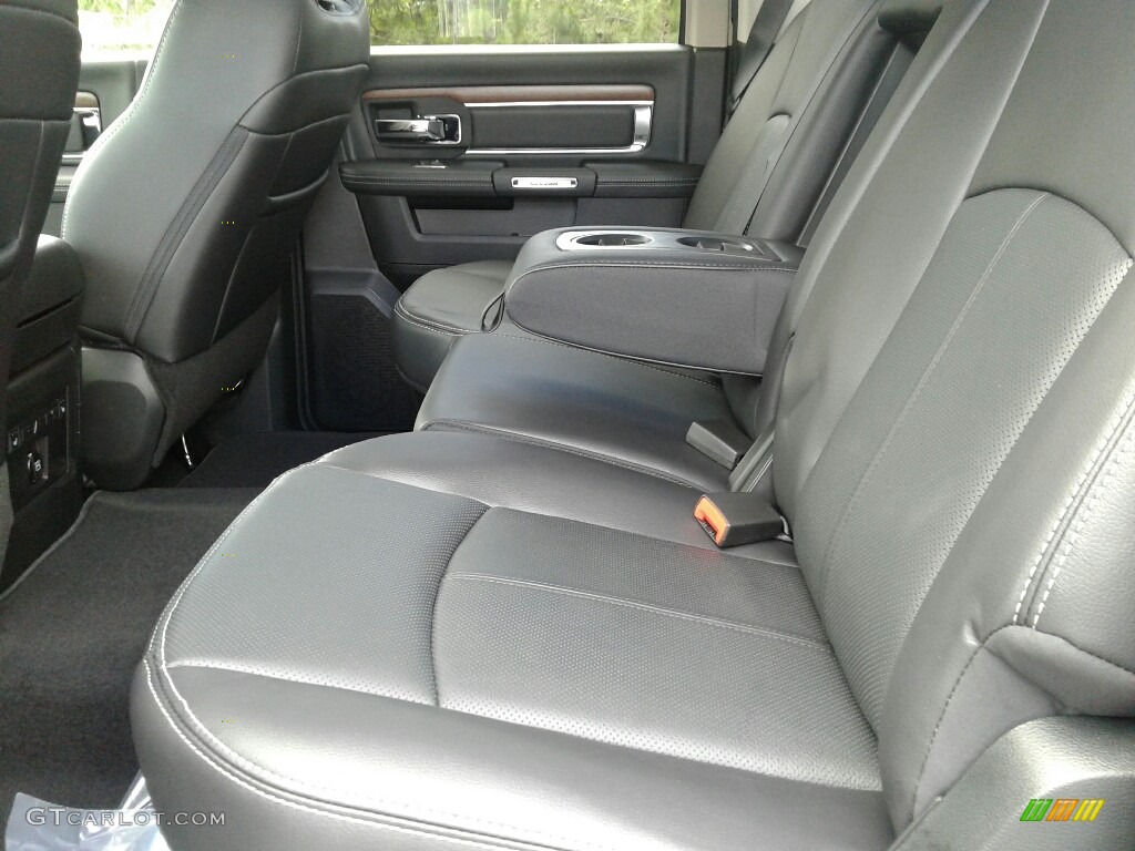 Black Interior 2018 Ram 1500 Laramie Crew Cab 4x4 Photo #126953319