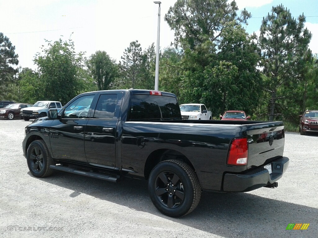 2018 1500 Express Quad Cab - Brilliant Black Crystal Pearl / Black/Diesel Gray photo #3