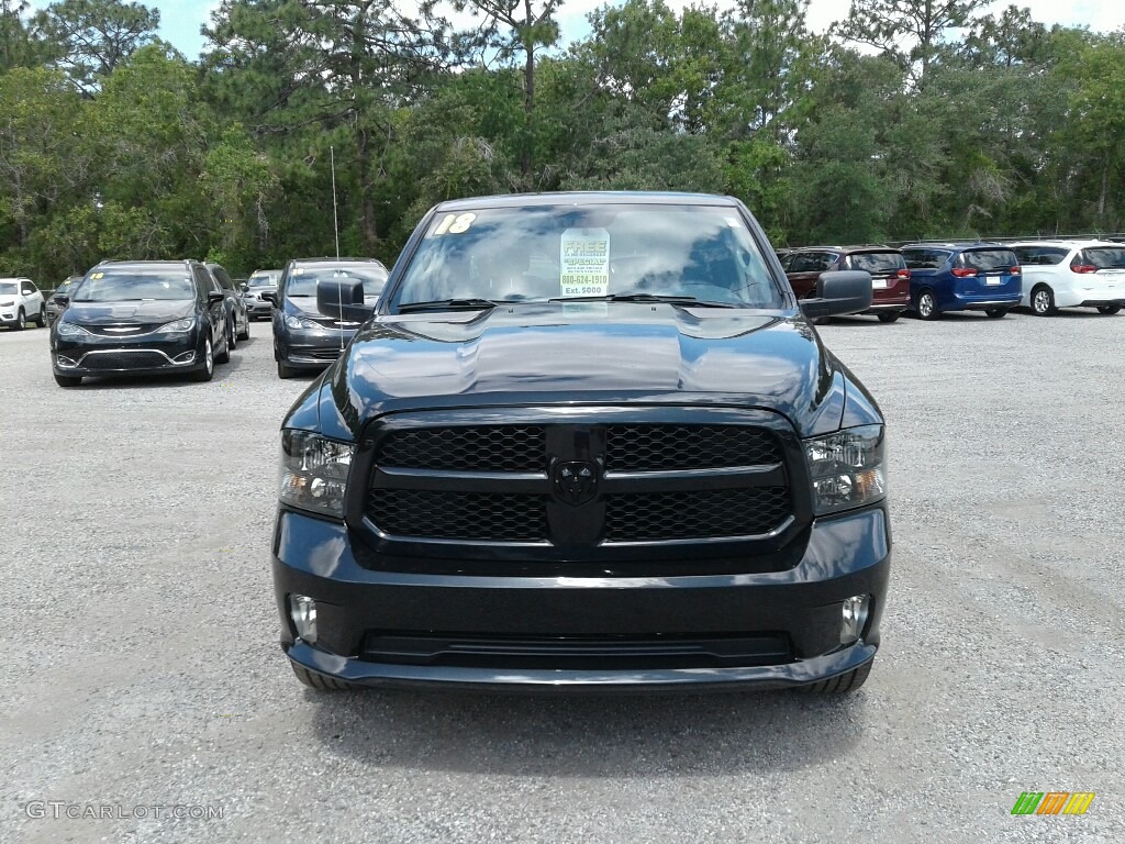 2018 1500 Express Quad Cab - Brilliant Black Crystal Pearl / Black/Diesel Gray photo #8